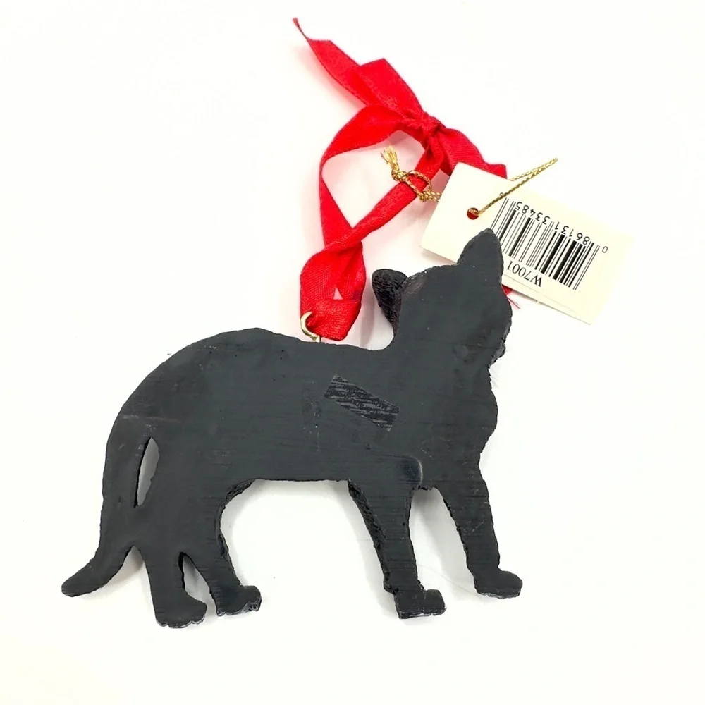 Kurt Adler Black Cat Ornament Hanging Figurine Christmas Holiday W7001 NEW